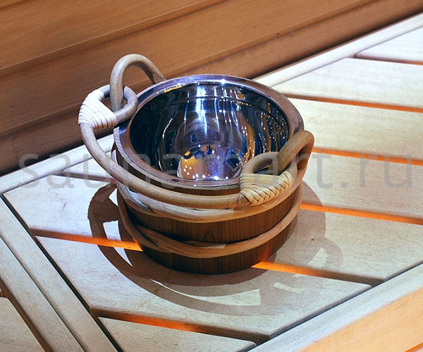 Sawo Ведро деревянное 2л со стальной вставкой из Кедра (D) 321-MD Sawo Ведро деревянное 2л со стальной вставкой из Кедра (D) 321-MD